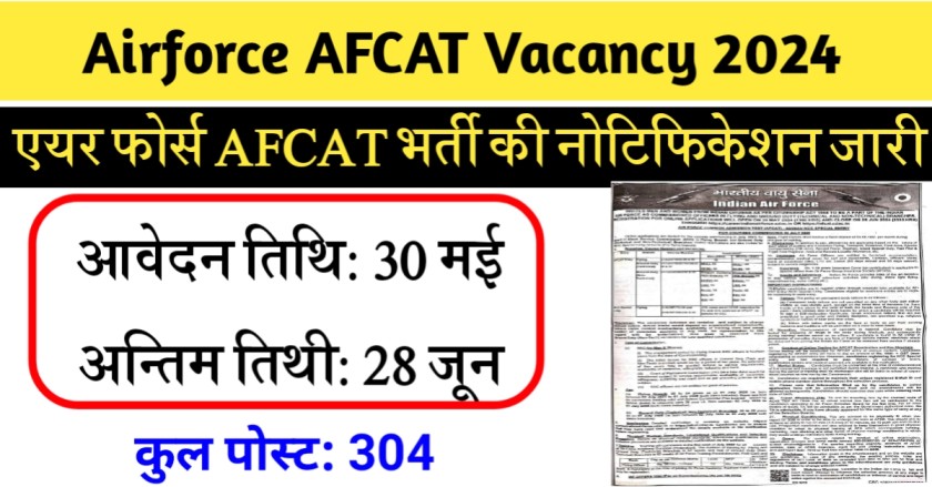 Airforce AFCAT Vacancy 2024