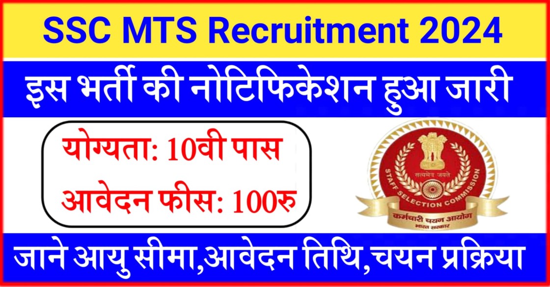 SSC MTS Recruitment 2024 Notification Out